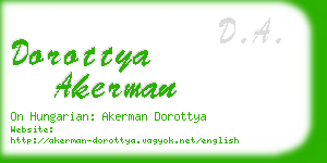 dorottya akerman business card